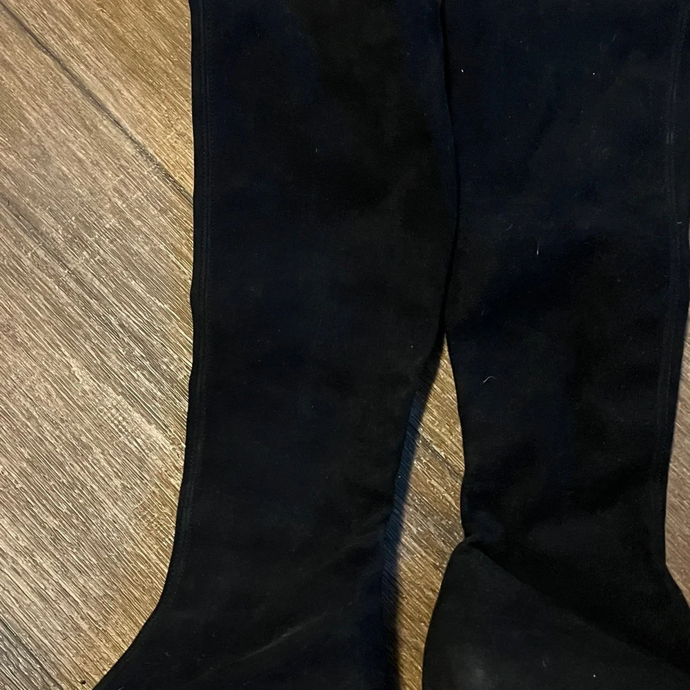 Vintage 90’s Stewart Weitzman Black Knee-High Suede Boots - Women